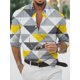 thumbnail image 1 of Camisa de hombre con estampados gráficos, geometría, cuello vuelto, calle, manga larga, estampado, botones, ropa, ropa, moda tropical, diseñador, 1 of 6