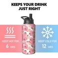 thumbnail image 4 of 32oz Cute Dinosaur Tumbler with Handle & Straw, Insulated Stainless Steel Travel Mug, Sport Water Bottle - Gift for Women, Mom, Birthday, Mother’s Day, Christmas, 4 of 6