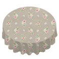 thumbnail image 2 of Pioneer Flower Floral Print Pattern Round Tablecloth 70"x70", Wrinkle Resistant Wipeable Table Cover for Kitchen Dining Room Picnic Patio and Party, 2 of 5