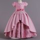 thumbnail image 1 of Vestido de princesa bordado de satén largo para niñas europeas y americanas de tamaño mediano y grande, 1 of 6
