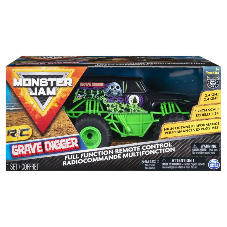 Monster jam official grave cheap digger remote control truck