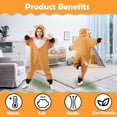 thumbnail image 4 of CANASOUR Kids Fox Pajamas Christmas Onesie Polyester Children's Animal Jumpsuit Forest Cosplay Suit, 4 of 6