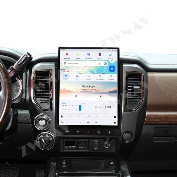 ZWNAV 15.6 inch Tesla Style Android Car Radio For Nissan Titan 2016-2019 Multimedia GPS Navigation Carplay Auto Head Unit