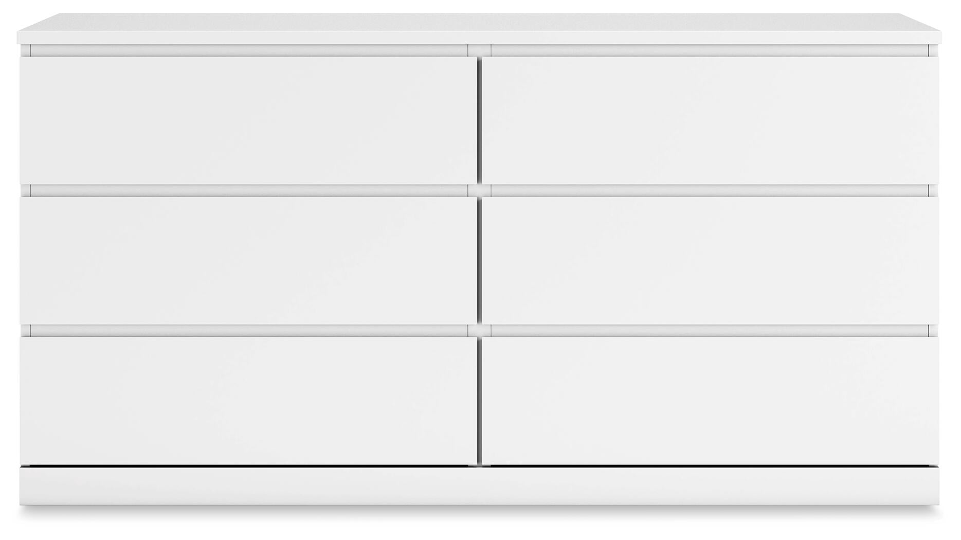 Signature Design by Ashley Onita Modern 6 Drawer Dresser, White