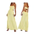 thumbnail image 5 of Biekopu Women Summer Casual Long Dress Solid Color Spaghetti Strap Tie-Up Backless Sleeveless Bohemian Dress Fashion Cami Dress, 5 of 5