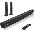 thumbnail image 1 of Assistrust Sound Bar for Smart TV,90W Soundbar with Bluetooth/ARC/Optical/AUX Connect, Auto Volume Boost, 3 Customizable Equalizer Modes, 2 in 1 Detachabl, 1 of 9