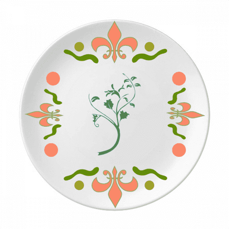 

green branches flowers Flower Ceramics Plate Tableware Dinner Dish