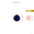 thumbnail image 3 of ANGARA Lab Grown 2.2 Ct Bezel-Set Blue Sapphire Solitaire Pendant for Women in 14K Rose Gold (Size-8mm) | September Birthstone, Anniversary, Jewelry Gift for Women | Lab-Grown Blue Sapphire Necklace, 3 of 8