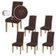 thumbnail image 1 of 6 Fundas Elásticas para sillas de comedor, Impermeables , Protege y brinda un nuevo estilo a tus sillas. Mod. Chocolate, 1 of 1
