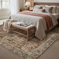 thumbnail image 6 of BERTHMEER 8'x10' Area Rugs for Living Room Bedroom Dining Room Office Farmhouse Vintage Washable Traditional Non-slip Red Brown Carpets, 6 of 6