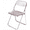 Blush, variant on Urban Shop Transparent Acrylic Modern Folding Chair with Chrome Frame, Blush