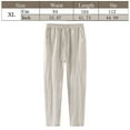 thumbnail image 2 of Pantalones de lino para hombre, pantalones largos casuales, pantalones de playa para yoga, holgados y livianos, con cordón, 2 of 7