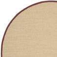 thumbnail image 6 of SAFAVIEH Natural Fiber Jovana Border Seagrass Area Rug, Maize/Burgundy, 4' x 4' Round, 6 of 8