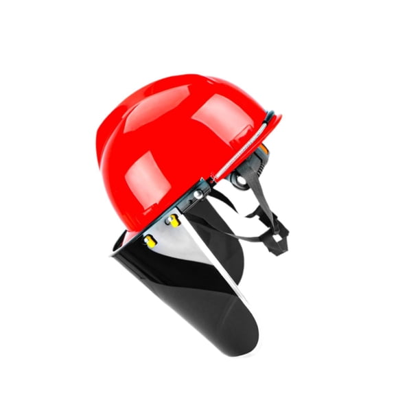 Casco para motosierra Strade Fareast Limited con protector facial rojo