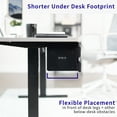 thumbnail image 5 of VIVO Black Dual Level 16" Pull Out Under Desk Storage Drawer Set without Shell, 5 of 8