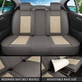 thumbnail image 6 of Car Seat Covers Full Set Fit for Toyota Prius 2001-2026, Premium Faux Leather Waterproof Breathable Anti‑Slip Seat Protectors, Gray&Beige, 6 of 7