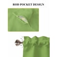 thumbnail image 7 of Fruit Green Bedroom Curtains 63 Inches length, Farmhouse Solid Green Color Modern Art Window Treatment Curtain Drapes, Rod Pocket Curtain Panels for Living Room Kitchen, 42"x63", 2 Panels, 7 of 7