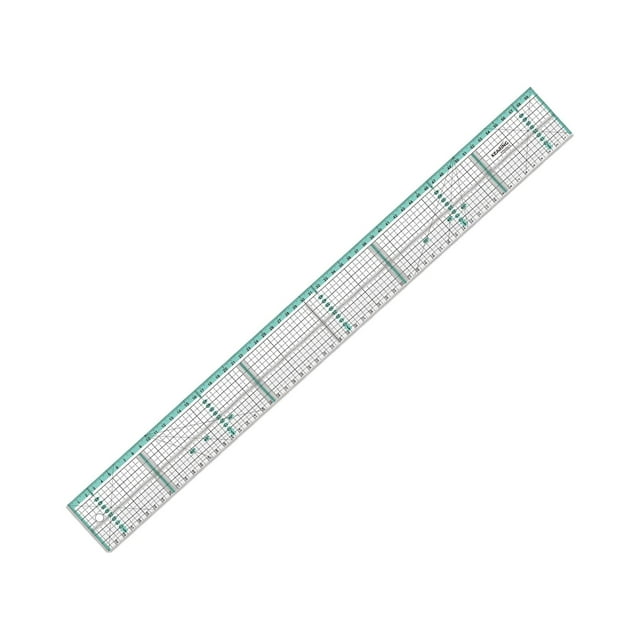 Regla métrica multiusos para medir ángulos múltiples, herramienta de costura para papel de tela 60cmx6cm