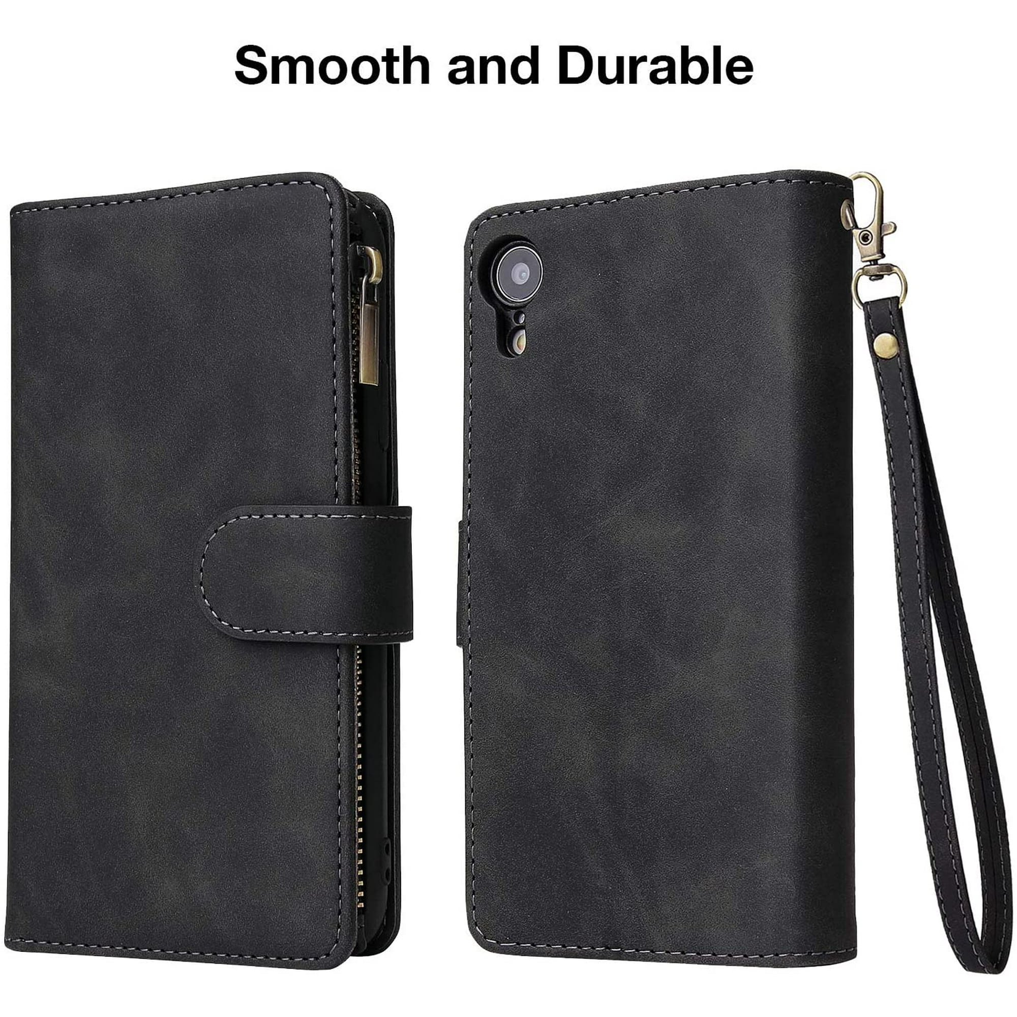 iPhone XR Wallet Case iPhone XR Case with Card Holder Flip Case with Magnetic Closure Adjustable with Kickstand Shockproof Protective Case for