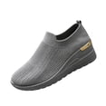 thumbnail image 2 of Women's Platform Walking Shoes Lace Up Sneakers Breathable Upper Lightweight Casual Footwear Comfortable Thick Sole Perfect for Work Travel and Casual Occasions Gray 44, 2 of 6