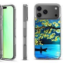 For iPhone 17 Pro Shockproof Protective Phone Case, by OneToughShield - Almond Blossom Night