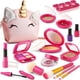 thumbnail image 1 of Kit de maquillaje simulado WESAYEE, monedero de juguete con forma de unicornio para niñas de 3 a 7 años, 1 of 7