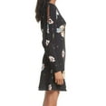 thumbnail image 3 of Free People Womens Sunshadows Split-Sleeve Mini Dress, Black, 2, 3 of 4