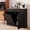 Black & Light Brown, variant on AHB 13 Gallon Single Tilt Out Trash Cabinet with Drawer and Handle, Kitchen Trash Can Storage Organizer, 39.4"L x 14"W x 38.3"H, White