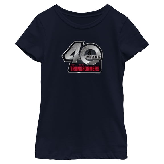 Girl's Transformers 40 Years Logo Graphic T-Shirt