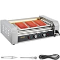 thumbnail image 1 of VEVOR Rouleau à Hot-Dog, Capacité de 18 Hot-Dogs 7 Rouleaux, Machine de Cuisson en Acier Inoxydable 1050w avec Double Contrôle de Température, Lumière LED et Plateau de Récupération Détachable, Gril à Saucisses pour Cuisine Restaurant, 1 of 9