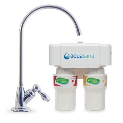 Aquasana AQ-5200.56  2-Stage Under Counter Water Filter System with Chrome (Best Under Counter Water Filter System)