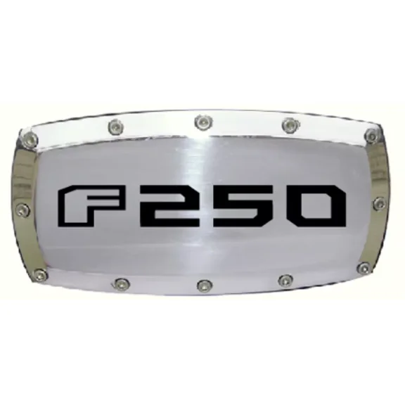 Ford F-250 Logo Polished-Billet Aluminum Tow Hitch Cover Plug Official Licensed
