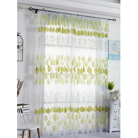 Newstar Thin Fabric Window Sheers Curtains For Bedroom Living Room Door Window Curtain Balcony Drape Panel Sheer Scarf Valances Deep Purple Floral