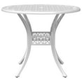 thumbnail image 3 of vidaXL 3 Piece Bistro Set White Cast Aluminium, 3 of 5