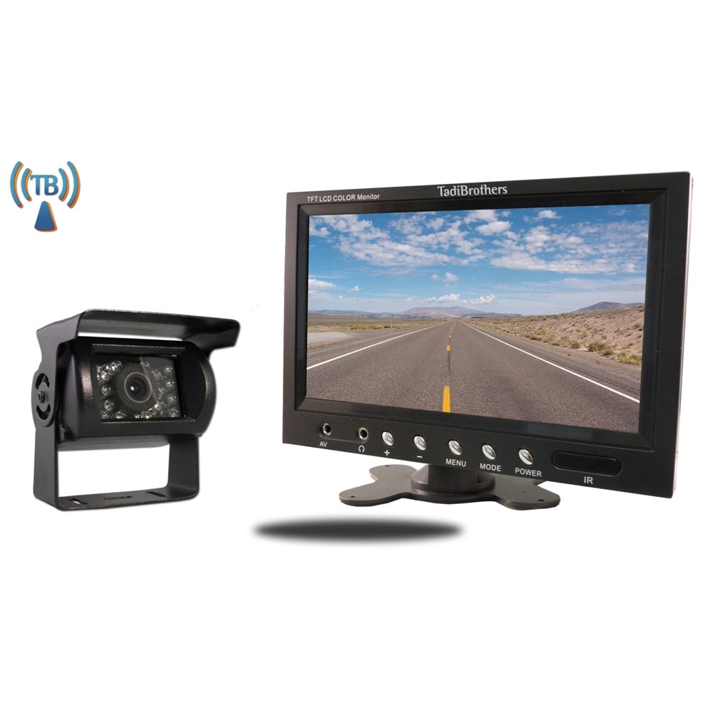 Tadibrothers 7 Inch Monitor with Wireless Mounted RV Backup Camera
