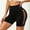 Black, variant on Womens High Wlex Flexible Workout Shorts For Yoga Training And Cycling With High Waisted Lift Breathable For Comfortable Mobility Comfort Shorts for Women, Size L