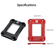 Intel 12th CPU Corrector Frame for LGA1700-BCF Anti-Bending, Aluminum CPU Fixing Corrector, CPU Stress Bending Fixed Backplane (Red)
