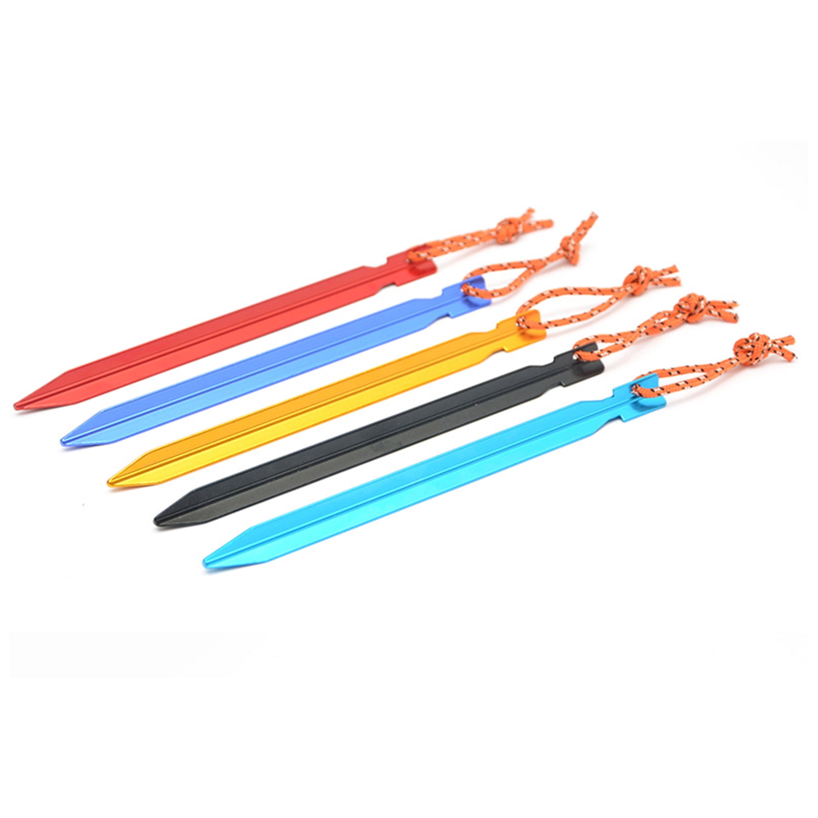 Sturdy Triangular Tent Pegs: 10Pc 18cm Set for Enhanced Stability of Tents