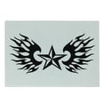 thumbnail image 1 of Texas Star Cutting Board, United States of America Themed Star and Silhouette Abstract Design, Decorative Tempered Glass Cutting and Serving Board, Small Size, Black and White, by Ambesonne, 1 of 1