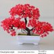 thumbnail image 2 of 2 Uds. BonsáI de Planta Artificial, Maceta de PláStico para áRbol PequeñO, Planta Falsa, Adornos en Maceta para Mesa de la HabitacióN del Hogar, Color, 2 of 5