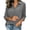 Gray, variant on Maplenight Button Down Shirts for Women 3/4 Sleeve Collared Shirt with Pocket Relaxed Fit Work Office Business Casual Tops
