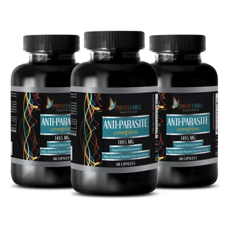 parasite cleanse - ANTI-PARASITE COMPLEX - full body cleanse and detox -3 Bottle