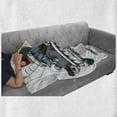 thumbnail image 6 of Police Soft Flannel Fleece Blanket, Police Cartoon Car Cab Like Design with Furious Angry Eyes and Red Alarm Print, Cozy Plush for Indoor and Outdoor Use, 60" x 80", Black and White, by Ambesonne, 6 of 6