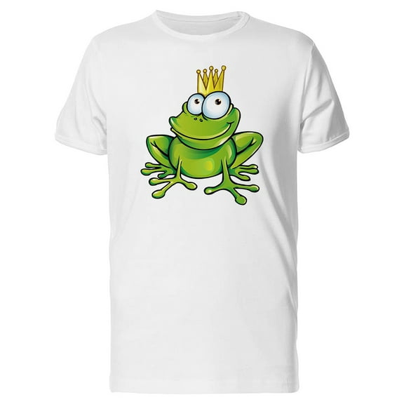 Funny Frog Prince Cartoon T-Shirt Men -Image by Shutterstock, Male Small
