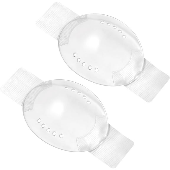 Yoqb Thinp 2 Pcs Eye Shield,Clear Eye Patch Eye Shield After Cataract Surgery Plastic Eye Shield with Small Hole Eye Shields After Lasik with 1 Roll Tape Breathable Eye Shields for A109