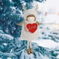 thumbnail image 4 of Twfbrm Christmas Angel Ornaments Christmas Tree Decorations Cute Baby Doll Christmas Tree Ornaments Decor Handmade Hat & Cloth for Girls Birthday Party Decorations Reindeer Angel, 4 of 6