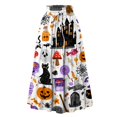 thumbnail image 3 of EANJE Halloween Womens Casual Elastic Waist Drawstring Midi Skirt Print Vacation Style A Line Flowy Skirt for Daily Wear Complexion M, 3 of 4
