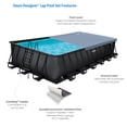 thumbnail image 2 of Funsicle 24' x 12' x 52" Oasis Rectangle Outdoor Above Ground Swimming Pool, 2 of 11