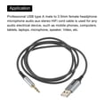 thumbnail image 4 of Uxcell USB Male to 3.5mm(1/8 inch)  Male TRS Headphone Audio Adapter  to USB 2.0 Charge 3.3ft for Microphone Phone, 4 of 5