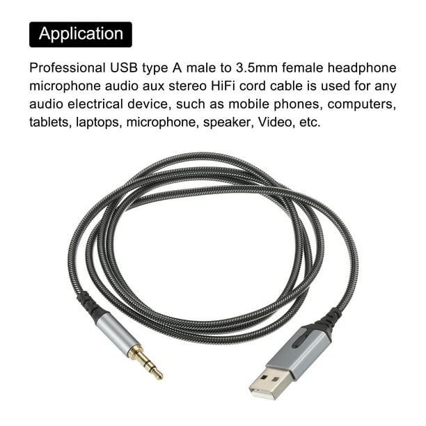 Cavo Aux Usb C Jack Da USB C A 3,5 Mm E Adattatore Per Caricabatterie Adattatore Per 460327 - Foto 3